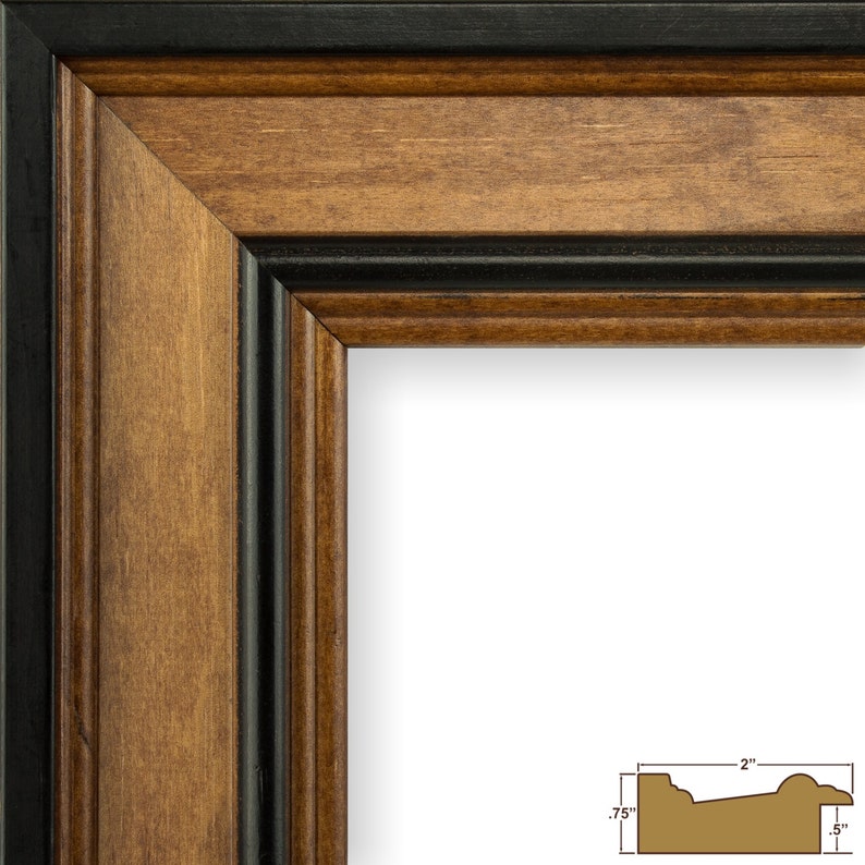 Brown Wood Collage Picture Frame, 5x7 and Wallet Size, 12x16 bild 2