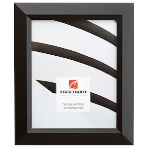 Balla, Modern Satin Black Picture Frame, 1.5&quot; Wide, 35 Common Sizes (17273) Craig Frames