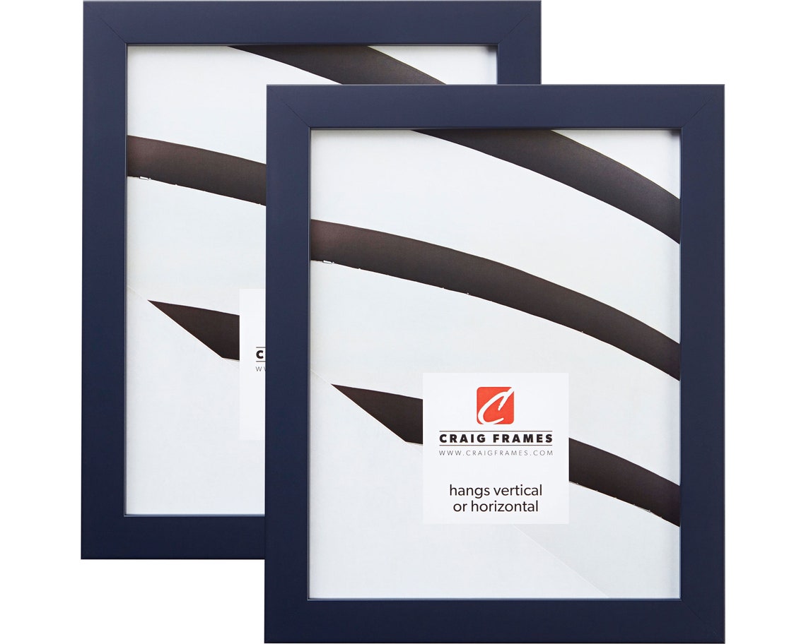 Confetti Modern Navy Blue Picture Frame .875 Wide Set Etsy