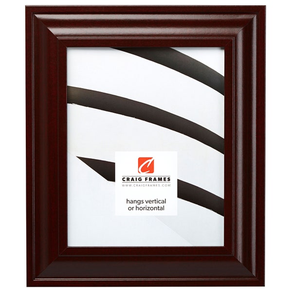 Contemporary Upscale, Dark Mahogany Picture Frame, 2" Wide, 35 Common Sizes (76047) Craig Frames