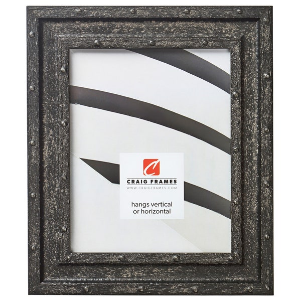 Nautilus, Industrial Iron Black Picture Frame, 2" Wide, 35 Common Sizes (11088) Craig Frames