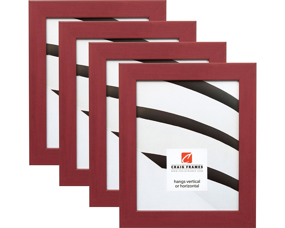 Modern Red Picture Frame Set, 1.25