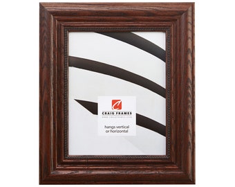 Colonial Ornate, Dark Walnut Brown Picture Frame, 2.25" Wide, 35 Common Sizes (15177483150) Craig Frames