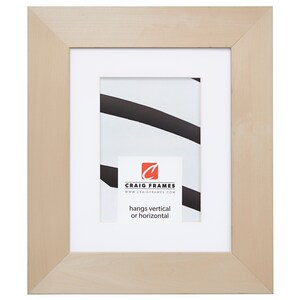 Basswood 200, Raw Unfinished DIY Picture Frame With Single Opening White Mat 2&quot; Wide 34 Common Sizes (BASSWOOD200) Craig Frames, Solid Wood