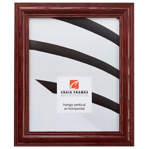 Wiltshire 440, Cherry Red Solid Wood Picture Frame, 1.25&quot; Wide, 35 Common Sizes (440CH), Stained Wood Frame, Traditional Decor, Craig Frames