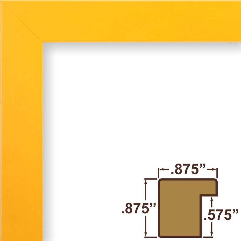 Confetti .875 Wide 1406321216 Craig Frames 12x16 Inch Modern Yellow Picture Frame