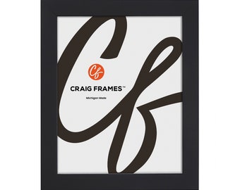 Satin Black Picture Frame, Modern Style Photo Frame with Glass