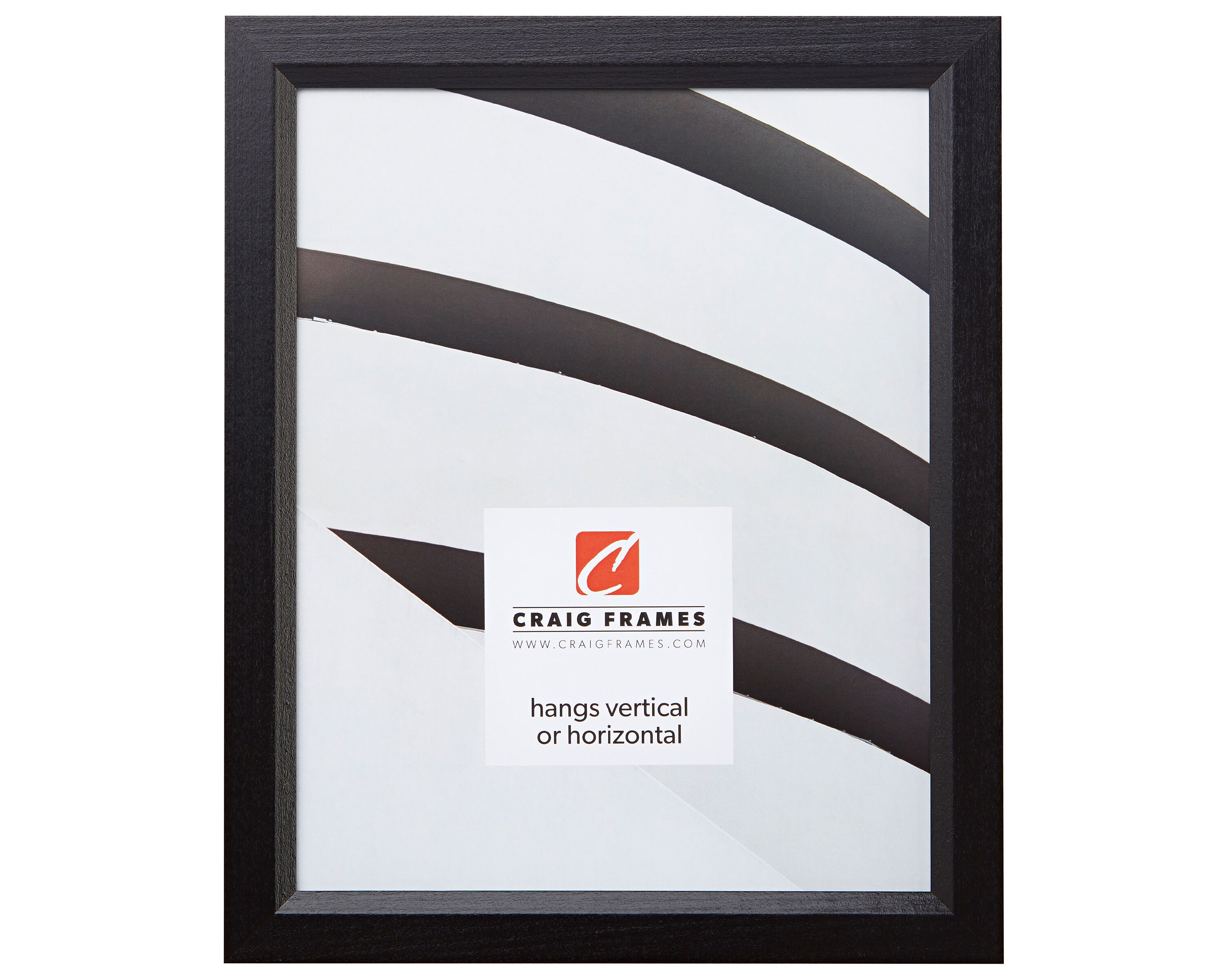 Craig Frames 8x9 Inch Black Picture Frame Economy 1 50