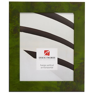 Green Burl Wood Picture Frame, 1.5" Wide, Craig Frames