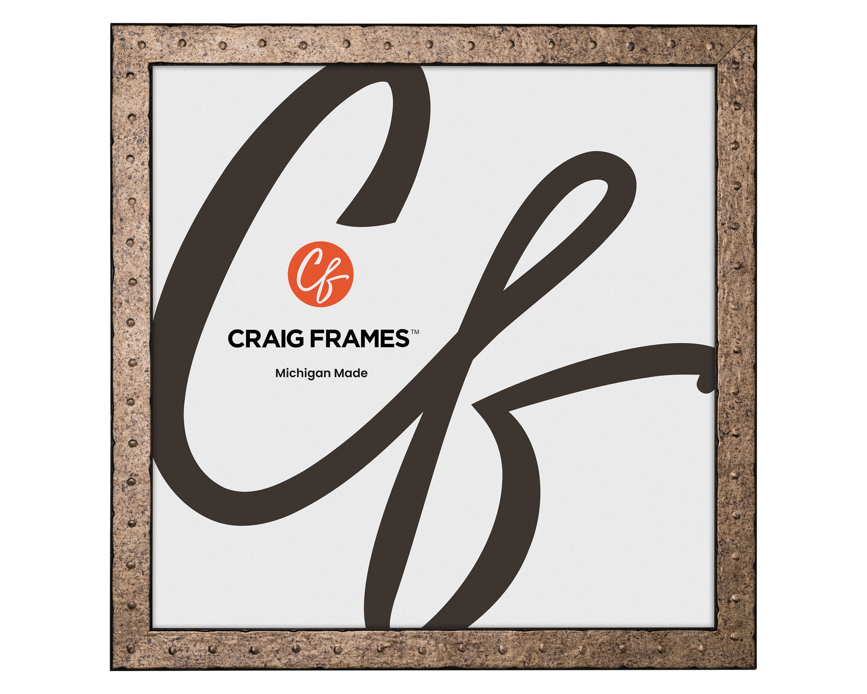 Rivet, Pitted Steel Picture Frame, 1.25