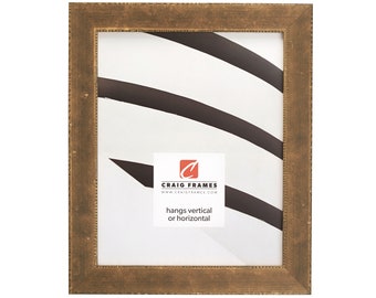 Distressed Copper Picture Frame, Gold & Black Hues, Patina Finish