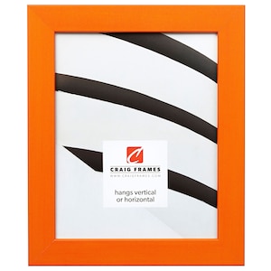 Colori 125, Modern Orange Picture Frame, 1.25&quot; Wide, 35 Common Sizes (26028) Craig Frames