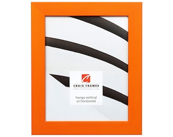 Colori 125, Modern Orange Picture Frame, 1.25" Wide, 35 Common Sizes (26028) Craig Frames