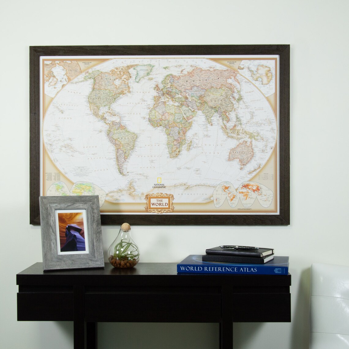 Executive World Push Pin Travel Map Black Faux Barnwood - Etsy