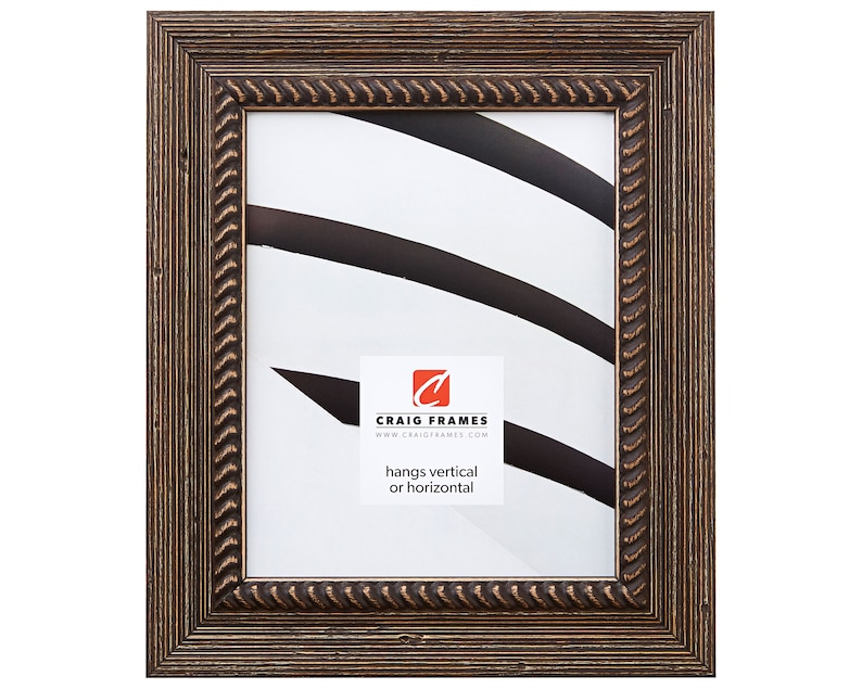 778459000810 Craig Frames Barnwood Ornate 8x10 Inch Rustic Brown Picture Frame