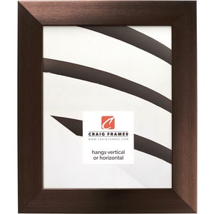 Modern Aesthetics 150, Brushed Bronze Picture Frame, 1.5" Wide, 35 Common Sizes (EC539) Craig Frames, Glossy Copper Photo Frame