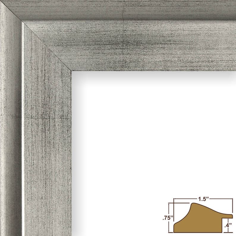 Craig Frames 16x16Inch Antique Silver Picture Frame Single Etsy