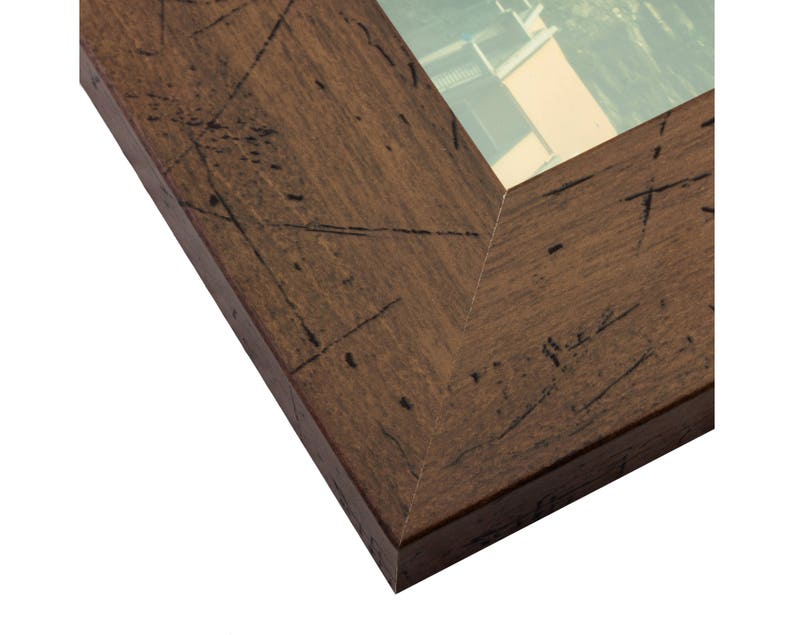 FM74DKW1520 15x20 Inch Dark Walnut Brown Rustic Picture Frame Craig Frames Bauhaus 2 Wide