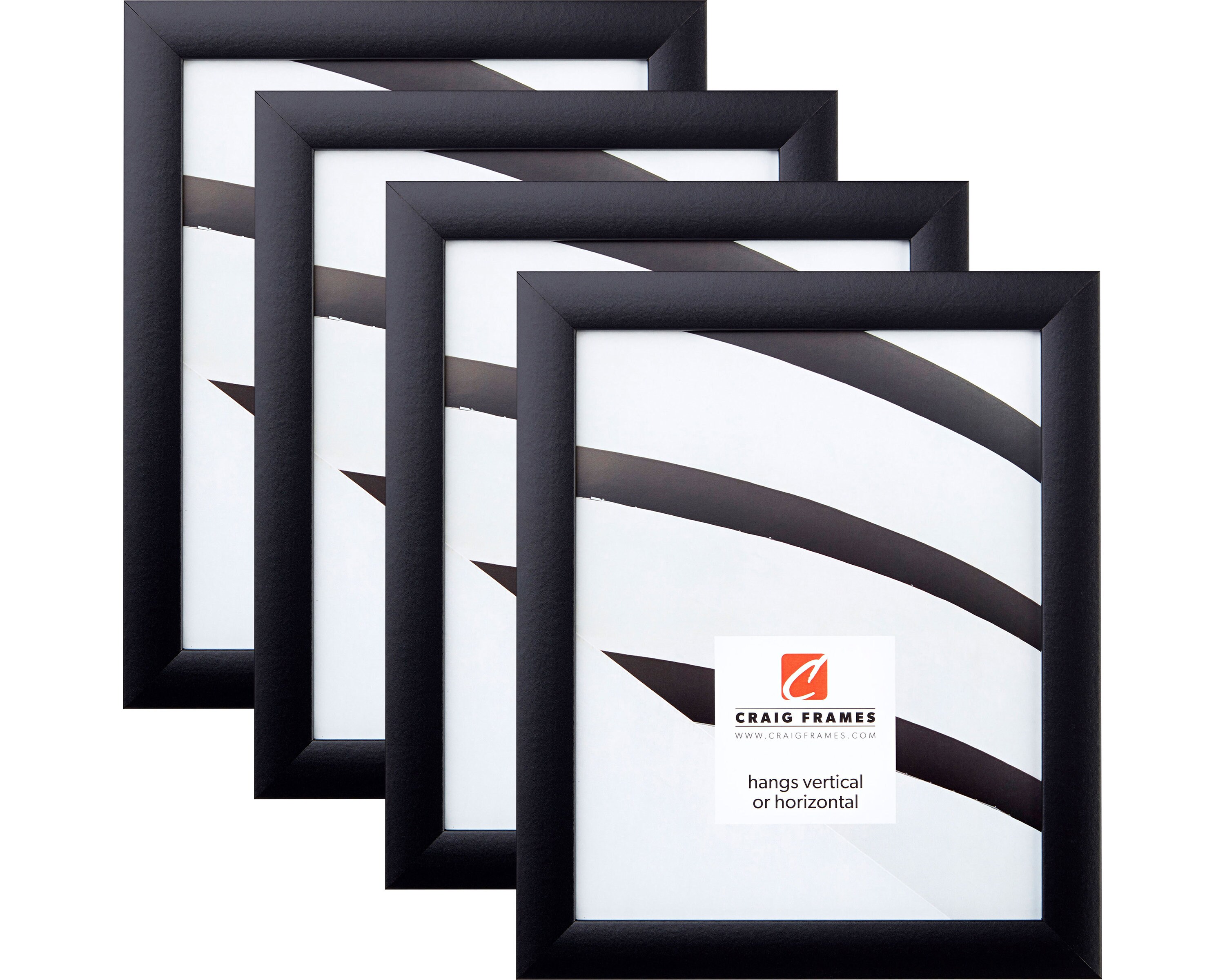 Craig Frames 13x19 Inch Modern Black Picture Frame Set 50