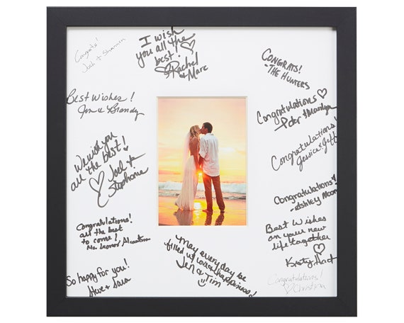 Signature Memory Greeting Mat Framed for 8x10 photo