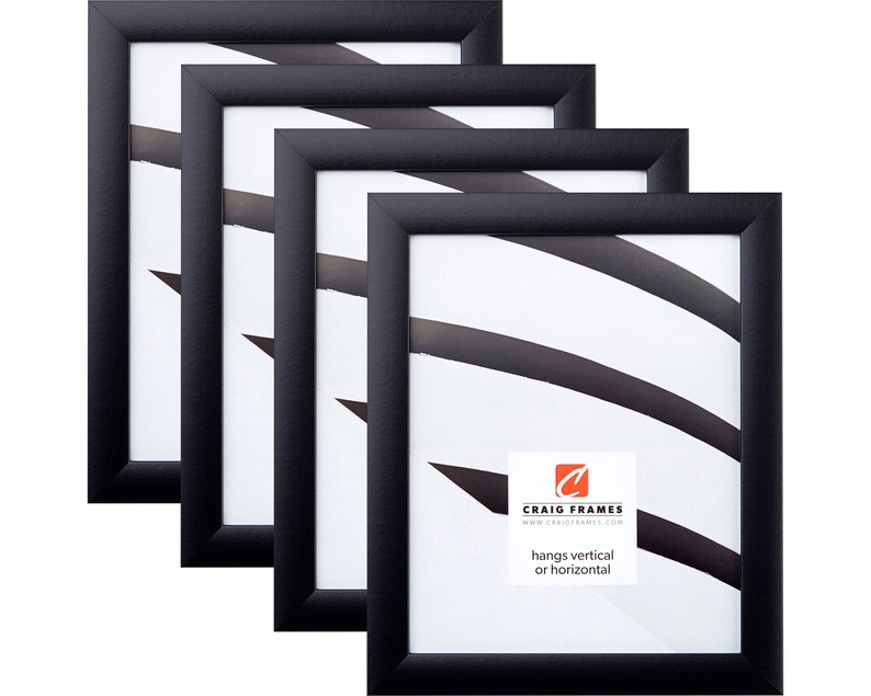 Craig Frames 18x24 Inch Modern Black Picture Frame Set Contemporary 1 Wide Of Four 1wb3bk1824l 4
