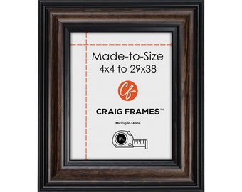 Custom Picture Frame, American Walnut, 2.5" Solid Wood, Made to Order