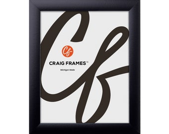 Modern Black Picture Frame, Premium Acrylic Facing, 1-inch Wide