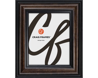 Potomac, American Walnut Brown Solid Wood Picture Frame with Glass, 2.5" Wide, 25 Common Sizes (80826200), Craig Frames, Traditional Décor