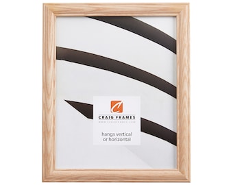 Raw Ash Wood Picture Frame, Traditional Style, .875" Wide