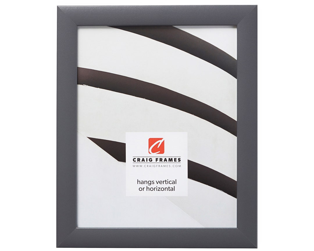 Contemporary 1, Modern Dark Grey Picture Frame, 1 Wide, 65 Sizes