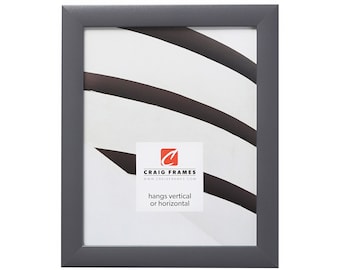 Contemporary Dark Gray Picture Frame, 1" Wide, Craig Frames