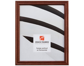 Dark Walnut Brown Picture Frame, Solid Wood, .75" Wide