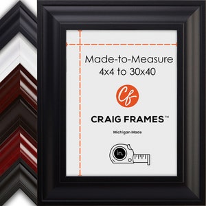 Made-to-Measure Custom Puzzle Frame, 4x4 to 30x40, 2" Upscale Picture Frame, (6) Colors, With Glass or Plexiglass & Backing, Wall Hanging