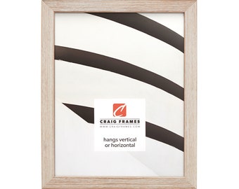 Farmhouse Essentials Tall, Weathered White Picture Frame, .75" Wide, 35 Common Sizes (11265), Craig Frames, Solid Wood