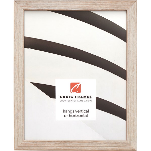 Farmhouse Essentials Tall, Weathered White Picture Frame, .75" Wide, 35 Common Sizes (11265), Craig Frames, Solid Wood