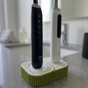 Modulär Oral-B iO tandborstehållare | 3D-utskriven badrumsorganisatör | Ställ för eltandborste | Förvaring av laddare och borsthuvud för Oral-B | Mini
