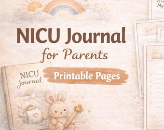 NICU Baby Journal for Parents | Preemie Diary, Tracker (Digital Download)