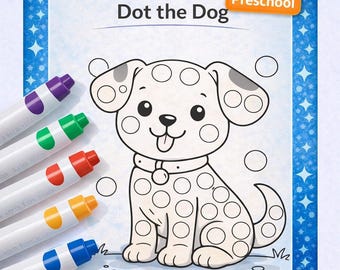 Dog Dot Marker Activity Printable | Preschool Fine Motor Skills Worksheet (PDF)
