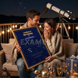 Certificato Stellare Personalizzato – Dai un Nome a una Stella, Mappa della Costellazione (Download Digitale)