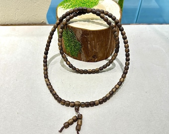 Rare Brunei Agarwood, Drum Shaped 108 Mala Beads, meditation,Sleep , protect, good fortune,gift