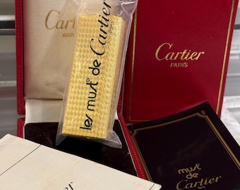 Vintage Cartier Paris Pentagon Feuerzeug Vergoldet Versiegelt NOS