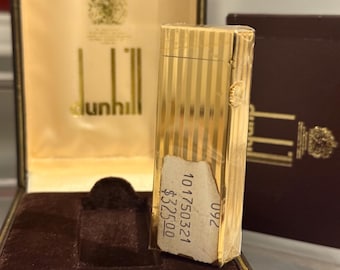 Rare Vintage Dunhill Gold Plated Lighter Factory Sealed