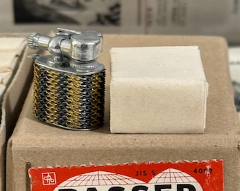 Vintage Pygmäen Mini Benzin Feuerzeug Japan Unbenutzt selten Box Sammlerstück