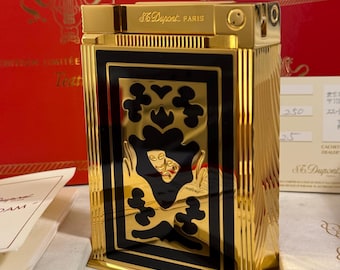 S.T. Dupont Teatro Jeroboam Table Lighter Black & Gold Limited Edition 250 Rare