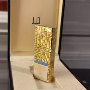 Vintage Alfred Dunhill Rollagas Gold Plated Lighter Sealed NOS Swiss Made