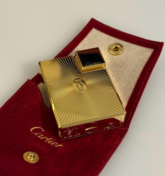 cartier gold cigarette lighter Textured 18K Tone Decorative Men's Cigar at 1stDibs 29 mm wide x 60 mm long. Vintage 18K Solid Gold Sleeved
