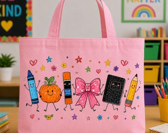 Back to School PNG, Sublimation PNG, Teacher Shirt Design, Crayon Apple Pencil Notebook Graphic, School Clipart, Cute School Supplies PNG