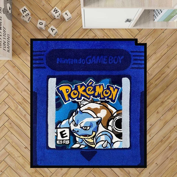 Nintendo Gameboy Cartridge-GBC Video Game rug,Red gameboy cartridge rug,Blue gameboy cartridge rug,Charizard rug,Ho-oh silver rug,custom rug