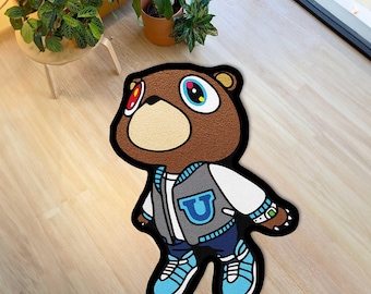 Kanye West Dropout Bear, Dywan Kanye West, Dekoracja Kanye West, Kanye Bear, Dywan Kanye Bear, Kanye West, Dekoracja pokoju dziecięcego, Prezent dla dziecka, Kanye Bear