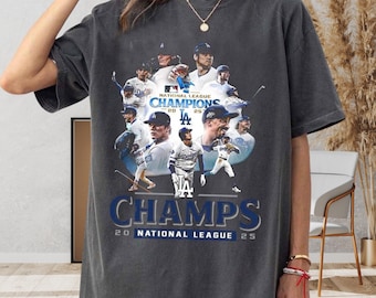 Los Angeles Dodgers National League Champs Shirt, Vintage Baseball Fan Tee, Comfort Colors 1717 Garment Dyed T-Shirt, LA Baseball Gift
